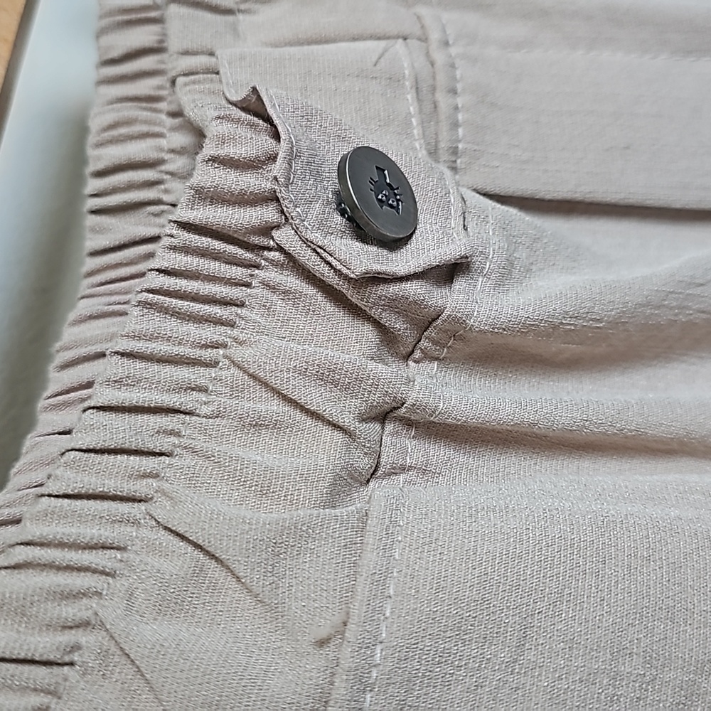 Linen beige pants - Picture 3 of 5